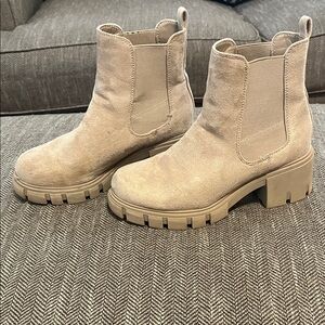 Madden Girl Beige Ankle Booties